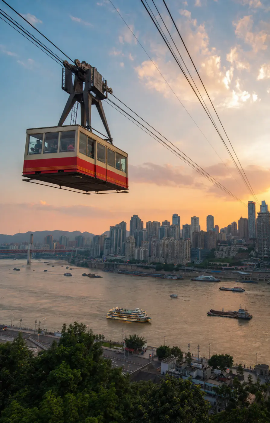 Yangtze River cableway in Chongqing